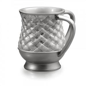 Two Handled Wash Cup Silver Braid Design